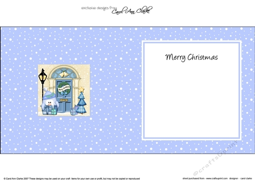 Cute Penguin is at the Christmas Door matching insert square landscape