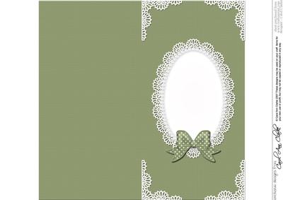 Dl Pearls and Lace Card Front or Insert