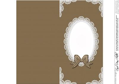 Dl Pearls and Lace Card Front or Insert