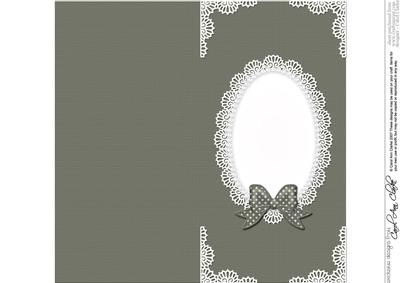 Dl Pearls and Lace Card Front or Insert