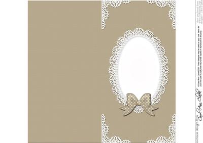 Dl Pearls and Lace Card Front or Insert