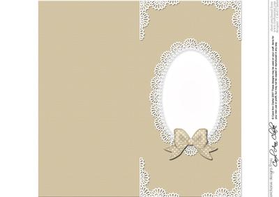 Dl Pearls and Lace Card Front or Insert