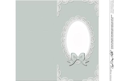 Dl Pearls and Lace Card Front or Insert