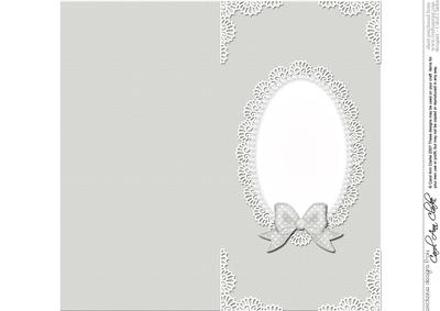 Dl Pearls and Lace Card Front or Insert