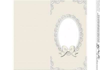 Dl Pearls and Lace Card Front or Insert