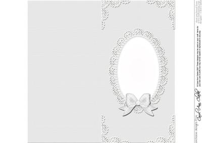 Dl Pearls and Lace Card Front or Insert