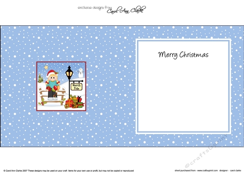 Christmas Party Girl is at the North Pole insert square landscape