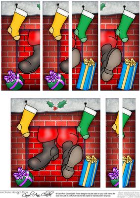 Santa Got Stuck! Quick Card with Side Stacker Topper