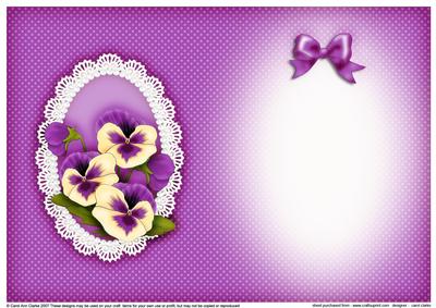 Pansy, Lace and Pearls Matching Insert A5 Portrait