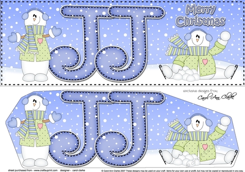 Large DL Merry Christmas JJ 3D decoupage 