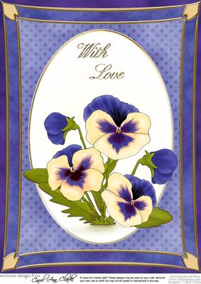 A4 Pansy - with Love