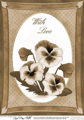 A4 Pansy - with Love
