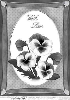 A4 Pansy - with Love
