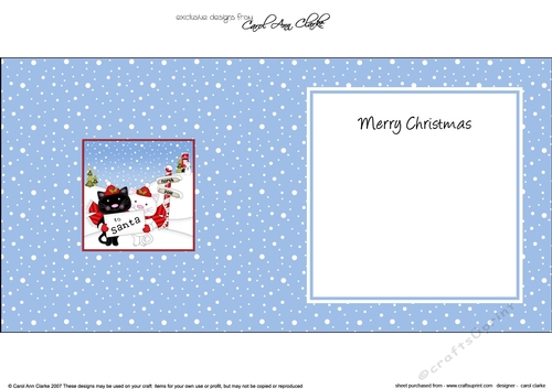 Christmas Cute Little Cats are at the North Pole insert square landscape