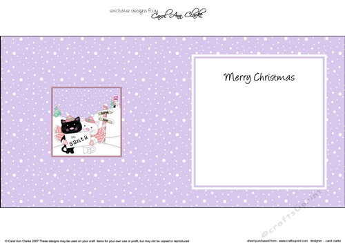 Christmas Cute Little Cats are at the North Pole insert square landscape