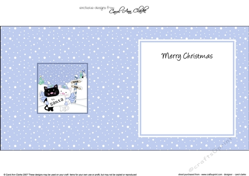 Christmas Cute Little Cats are at the North Pole insert square landscape