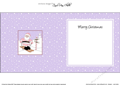 Christmas Santa is at the North Pole insert square landscape
