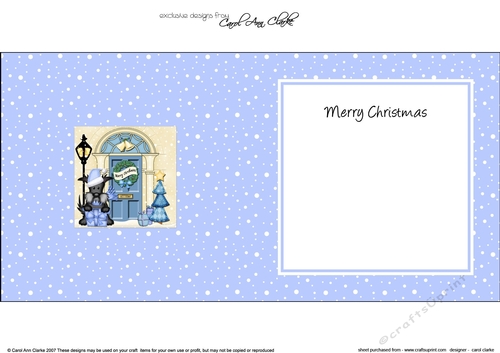 Scottie Dog is at the Christmas Door matching insert square landscape