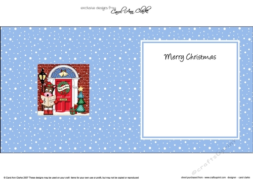 GiGi Horse is at the Christmas Door matching insert square landscape