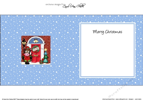 GiGi Horse is at the Christmas Door matching insert square landscape