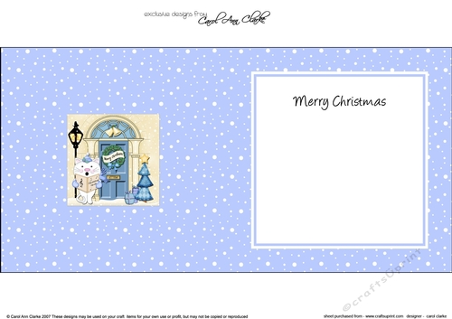 Little Cat is at the Christmas Door matching insert square landscape
