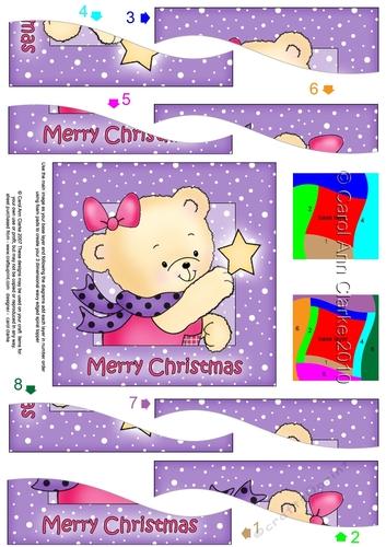 Cute Hunney Bear Rosie has a Christmas Star - Wavy Corner Stacker