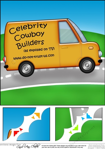 8 x 8 Cowboy Builders Scalloped corner Topper