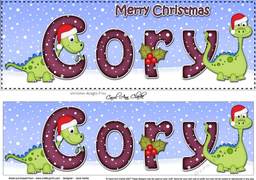 Large DL Merry Christmas CORY 3D decoupage 