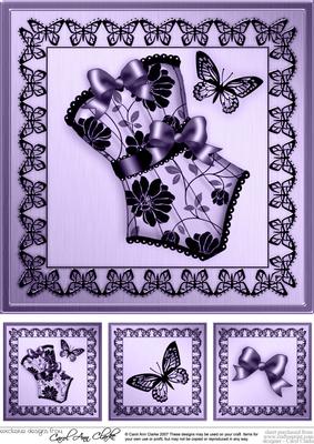 8 x 8 Quick Card Topper - Elegant Boudoir 