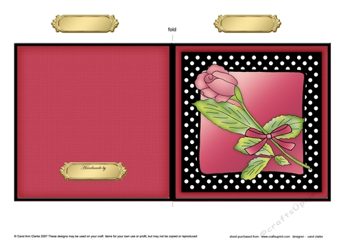 Single Rose Cut and Fold Card  