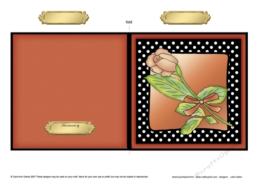 Single Rose Cut and Fold Card  