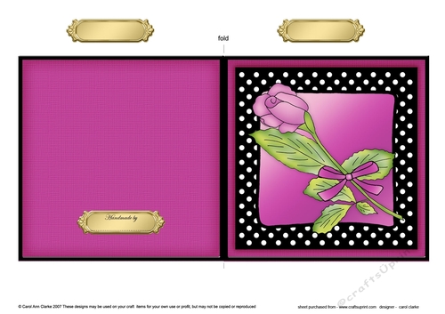 Single Rose Cut and Fold Card  