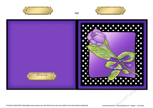 Single Rose Cut and Fold Card  