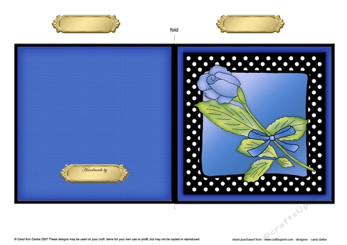 Single Rose Cut and Fold Card  