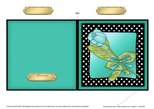 Single Rose Cut and Fold Card  