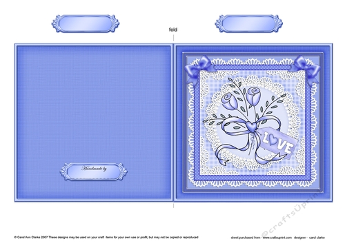 Lovely Roses Cut and Fold Card  