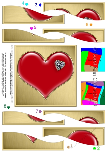 Romantic Heart with Diamond Wavy Spiral Side Stacker