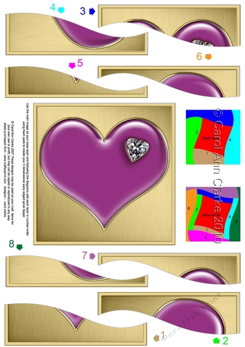 Romantic Heart with Diamond Wavy Spiral Side Stacker