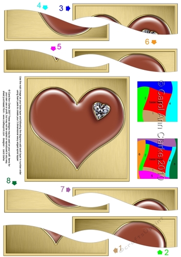 Romantic Heart with Diamond Wavy Spiral Side Stacker