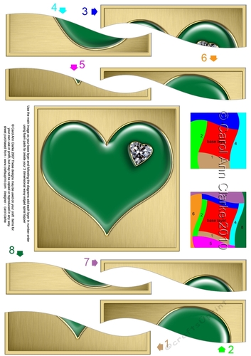 Romantic Heart with Diamond Wavy Spiral Side Stacker