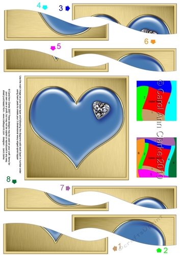 Romantic Heart with Diamond Wavy Spiral Side Stacker