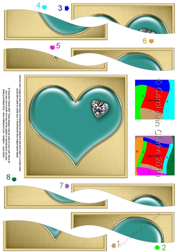 Romantic Heart with Diamond Wavy Spiral Side Stacker