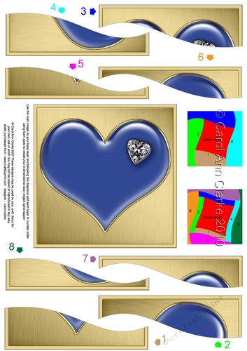 Romantic Heart with Diamond Wavy Spiral Side Stacker
