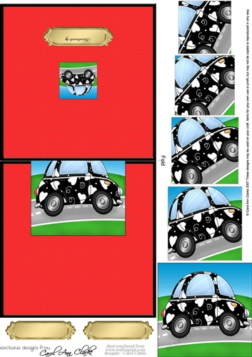 Funky Love Bug Car No-Hole Over the Edge & spiral pyramid