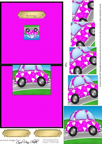 Funky Love Bug Car No-Hole Over the Edge & spiral pyramid