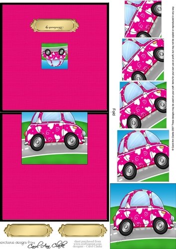 Funky Love Bug Car No-Hole Over the Edge & spiral pyramid