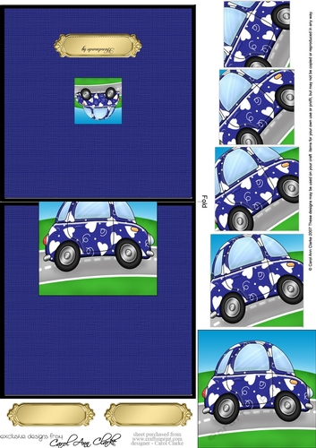 Funky Love Bug Car No-Hole Over the Edge & spiral pyramid