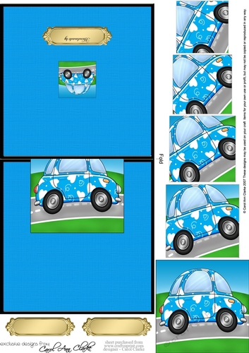 Funky Love Bug Car No-Hole Over the Edge & spiral pyramid