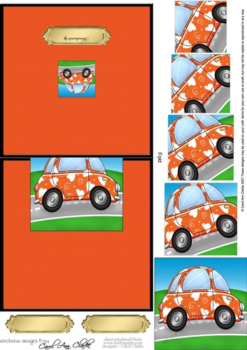 Funky Love Bug Car No-Hole Over the Edge & spiral pyramid