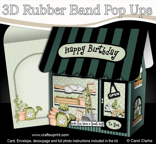 3D Shoppe Pop Up Rubber Band Card Kit  -  The Garden Store Gardening Supplies Shop